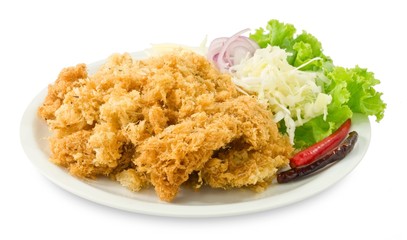 Crispy Catfish Salad with Green Mango and Vegetable