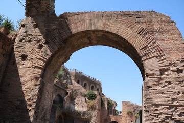 Ancient roman Forum Romanum in Rome Italy 