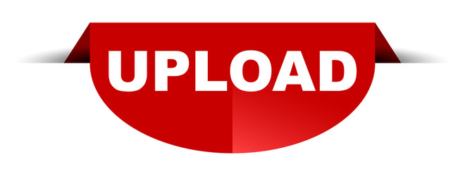 red vector round banner upload