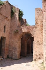 Ancient roman Forum Romanum in Rome Italy