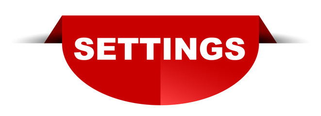 red vector round banner settings