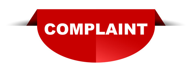 red vector round banner complaint