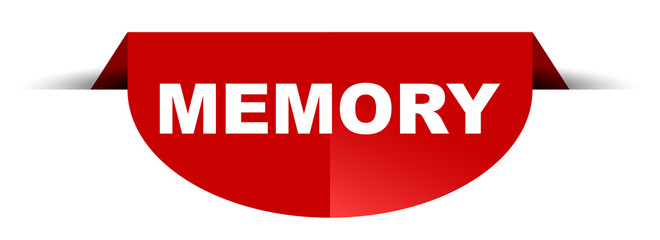 red vector round banner memory