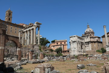 Arch of Septimius Severus, 
Santi Luca e Martina, Tabularium, Temple of Saturn in Forum Romanum,...