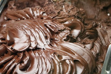 Chocolate ice cream in Italy
