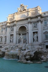 Fototapeta na wymiar The Trevi Fountain at Piazza di Trevi in the moring in Rome, Italy