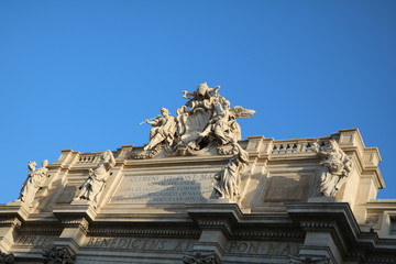 Fontana di Trevi at Piazza di Trevi at sunrise in Rome, Italy