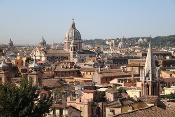 Naklejka na ściany i meble Above the rooftops of Rome, Italy