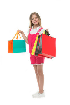 Participate in loyalty programs. Loyalty benefits. Why customers participate in loyalty programs.Girl cute teenager carries shopping bag. Kid bought clothing summer sale
