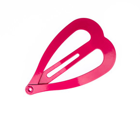 Hair clip in a heart shape style isolated on white background