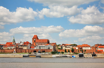 Panoramic view of Torun.  Poland - obrazy, fototapety, plakaty