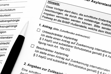 Asylantrag Formular schriftlich