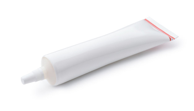 White blank plastic tube