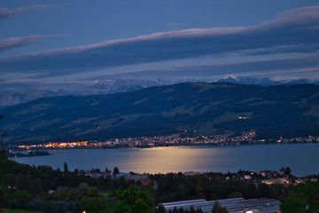 Mondschein am Zürichsee