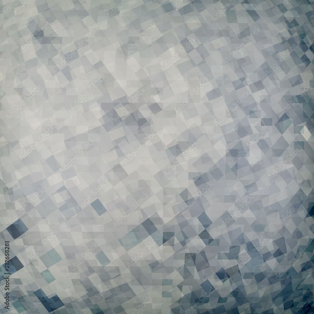 Poster abstract dark pattern with chaotic pixels on gray background. colorless vector graphic