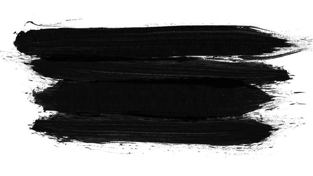 Brush stroke black and white transition background. Animation of paint splash in 4K. Digital on-screen graphic footage. Abstract background for ad and presentations.