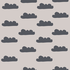 Pattern with clouds in the sky for kids,nurseri,babies.