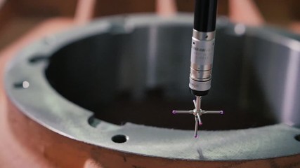 Coordinate Measuring Machine CMM Measures a Steed Detail with High Precision