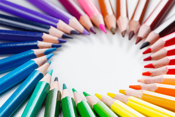 Set of colored pencils