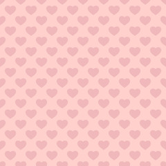 Hearts seamless pattern. Valentines day background. Vector romantic pink texture