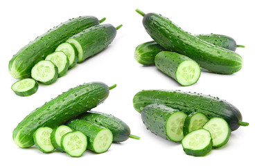 Cucumber collection isolated