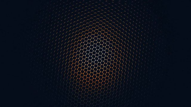A metal mesh with colorful round holes like a rotating background. Colourful aluminium hole pattern texture. Colorful Metallic grid motion background.