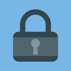 Lock icon. Symbol of protection. Vector image.