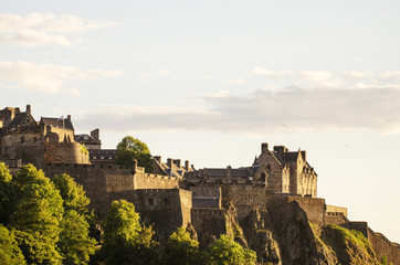 Fototapeta na wymiar Edinburgh Castle in the Sun