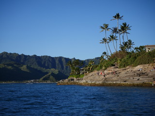 Obraz premium China Walls Oahu island cliff rock beach hawaii