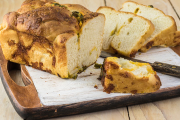 Jalapeno cheese bread.