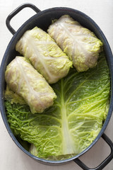 Golabki. Polish meat stuffed cabbage 