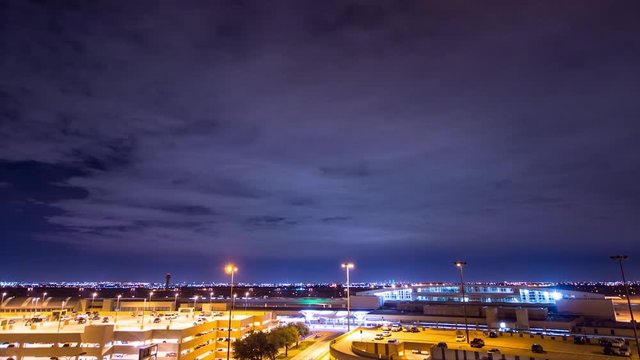Epic time lapse footage of places landing and taking off at night in Dallas, TX.