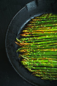 Roasted Asparagus In Cast-iron Pan