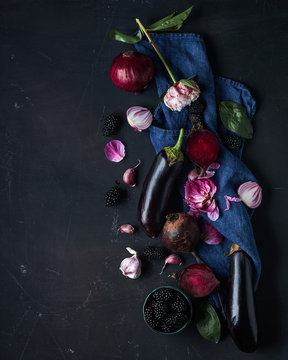 Still Life With Purple Vegetables