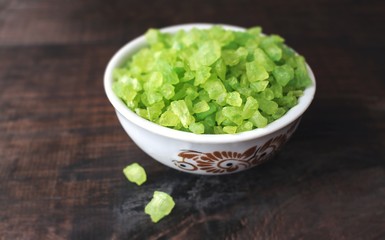 Bath salt .  Aroma of the nature . to breathe forest aroma . Green Spa - minerals for aromatherapy . 