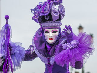 Fototapeta na wymiar Venice carneval mask in purple