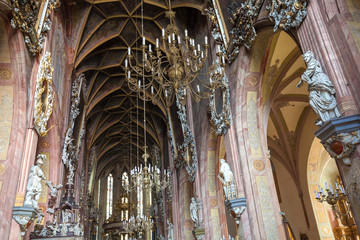 Bogate Wnętrze Katedry w Świdnicy - obrazy, fototapety, plakaty