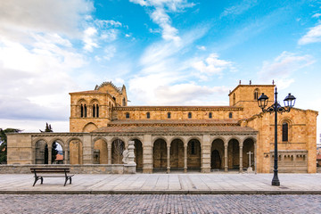 Fototapeta premium The Basilica of Saint Vincent is a Romanesque church located in Avila, Spain, the largest and most important city after the Cathedral