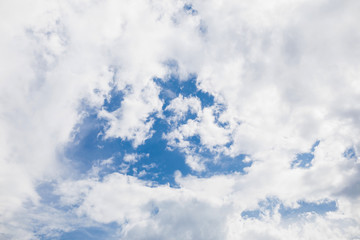 Fototapeta premium Background with clouds on blue sky. Blue Sky
