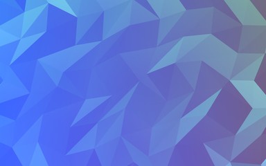 Abstract triangle geometrical blue background. Geometric origami style with gradient. 3D illustration