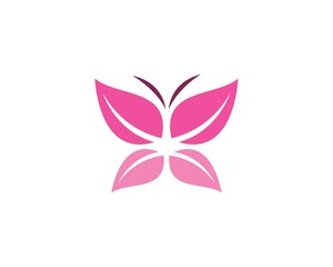 Butterfly leaf Logo Template