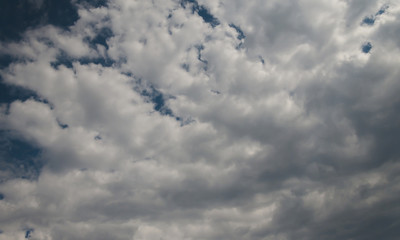 blue sky bright blue with white clouds