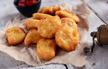Chicken nuggets studio shot