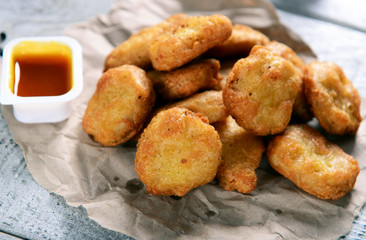 Chicken nuggets studio shot