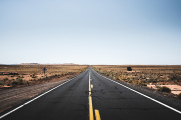 a road in the desert 