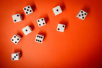 Dice Colorful Background