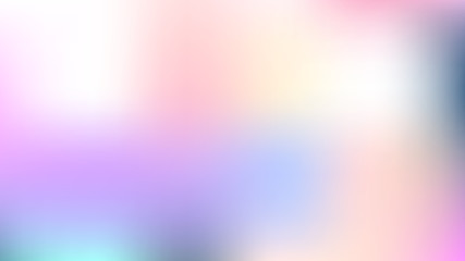 Blurry Fairytale Holographic Vector Background. Dreamy Noble Pink, Purple Mesh Gradient Overlay. Fantasy Holographic Iridescent Defocused Wallpaper. Cute Cosmic Horizontal Card or Banner Background.