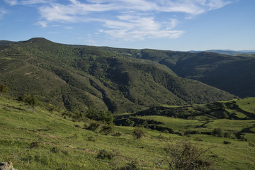 Cameros Mountain range landscape or Siera de Cameros, close to Treguajantes village in La Rioja, Spain