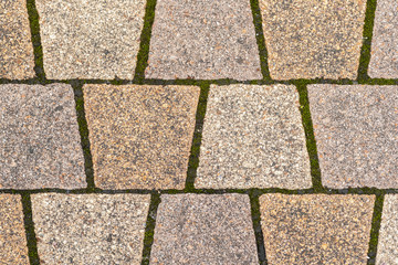 Outdoor stone block tile floor background
