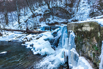 Frozen waterfall